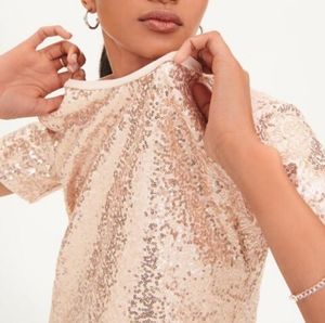 DKNY Sequined T-shirt, Women's Medium